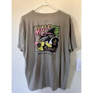 MENS MAUI AND SONS SHARK HEATHER GRAY T-SHIRT SIZE XL